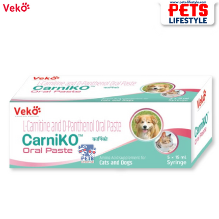 Veko CarniKO™ Oral Paste – L-Carnitine & D-Panthenol Supplement for Cats, Dogs