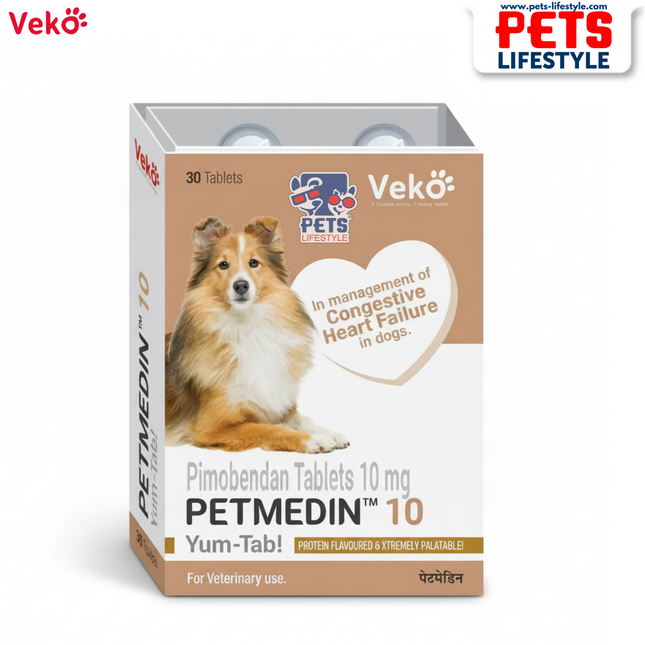 Veko PETMEDIN 10 mg Yum-Tab – Cardiac Care Tablets for Dogs 30 Tablets