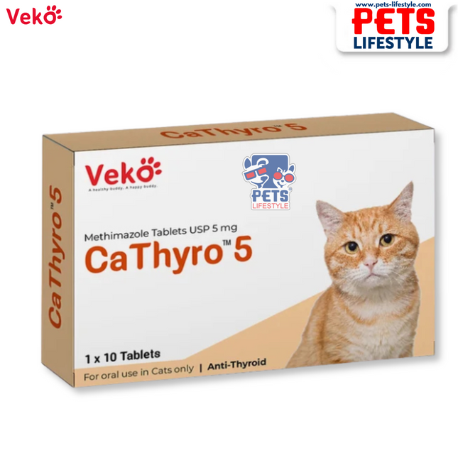 Veko CaThyro Methimazole 5mg Tablets for Cats