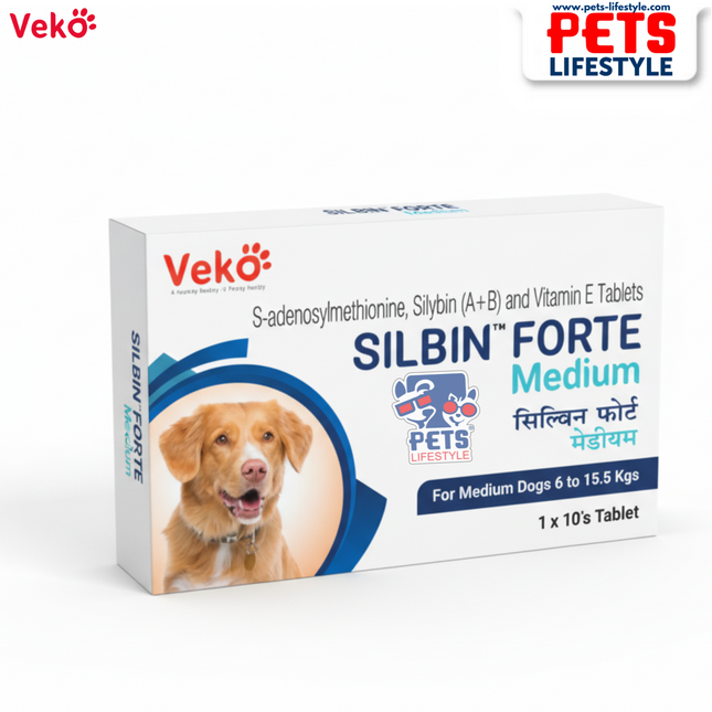 Veko Silbin Forte Medium – Liver, Brain & Joint Support Tablets for Dogs (6–15.5 kg)