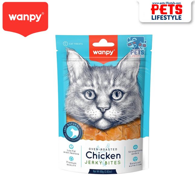 Wanpy Chicken Jerky Bites – 80g