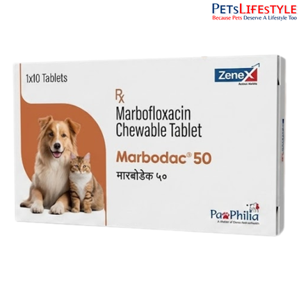 Zenex Marbodac 50mg Marbofloxacin Chewable Tablets for Dogs & Cats