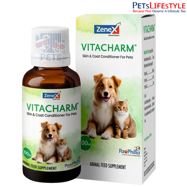 Zenex Vitacharm Skin & Coat Supplement for Dogs and Cats 100 ml