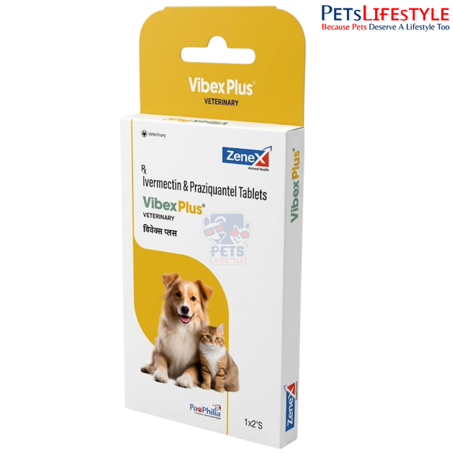 Vibex Plus (1X2 Tablets)  Broad-Spectrum Dewormer for Internal & External Parasites