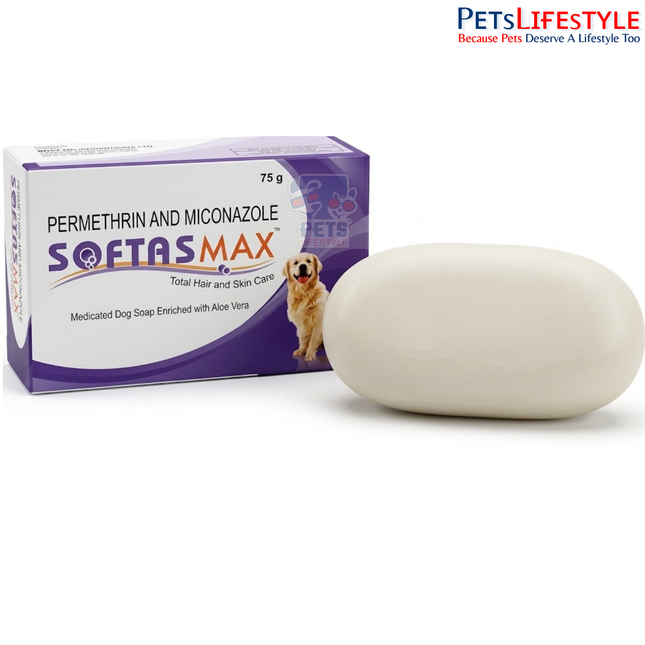 Intas Softas MAX Permethrin Miconazole Aloe vera Anti-Tick Soap