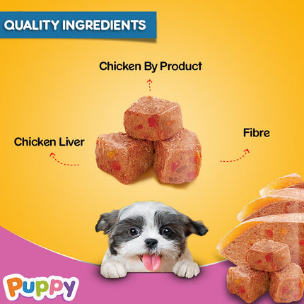 Pedigree Puppy Wet Dog Food, Chicken Liver Flavour in Loaf with Vegetables