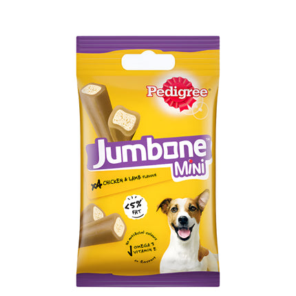 Pedigree Jumbone Mini Adult Dog Treat - Chicken & Lamb 160 g - 4 Treats