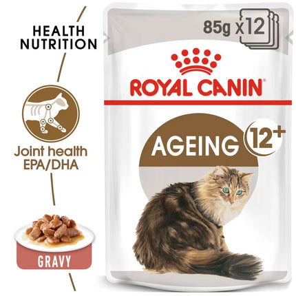 Royal Canin Ageing 12+ Gravy Wet Cat Food - 12 x 85 g pack