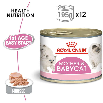 Royal Canin Mother & Babycat Ultra soft Mousse | Wet (Canned) 12 X 195 g