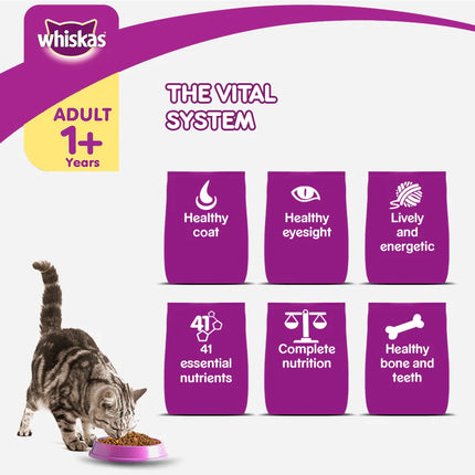 Whiskas Grilled Saba Flavour Dry Cat Food for Adult Cats (1+ Years)