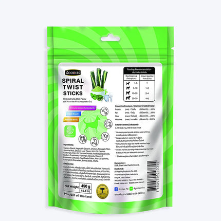 Goodies Spiral Twist Sticks Chlorophyll & Mint Flavour- 450 g