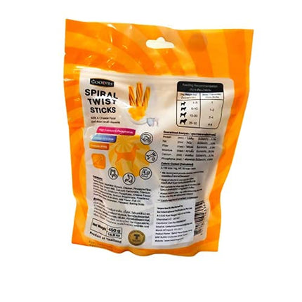 Goodies Spiral Twist Sticks Milk & Cheese Flavour- 450 g