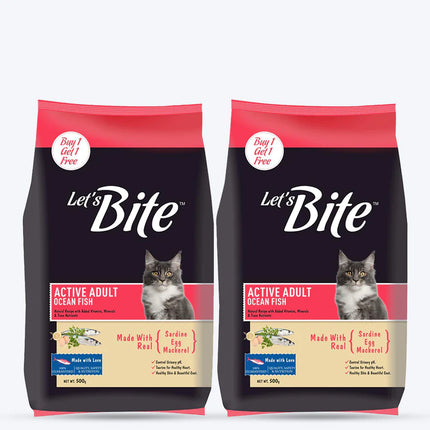 Let's Bite Active Adult Dry Cat Food - 400g (Buy1 Get1 Free)