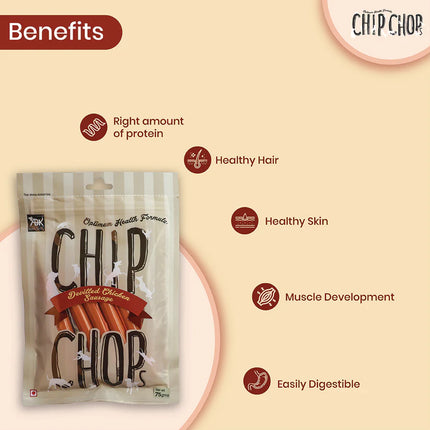 Chip Chops Dog Treats - Devilled Chicken Sausage - 70 g