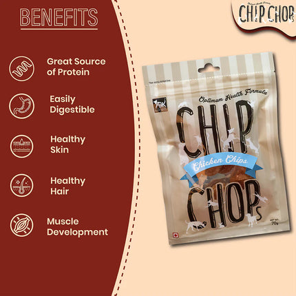 Chip Chops Dog Treats - Chicken Chips - 70 g