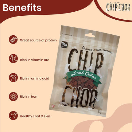 Chip Chops Dog Treats - Lamb Cubes - 70 g