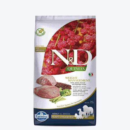 Farmina N&D Lamb, Quinoa, Broccoli and Asparagus Weight Management Grain Free Adult Dry Dog Food