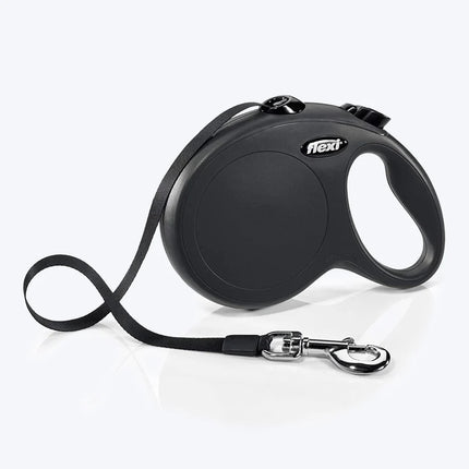 Flexi New Classic Tape Retractable Dog Leash Black - 5m