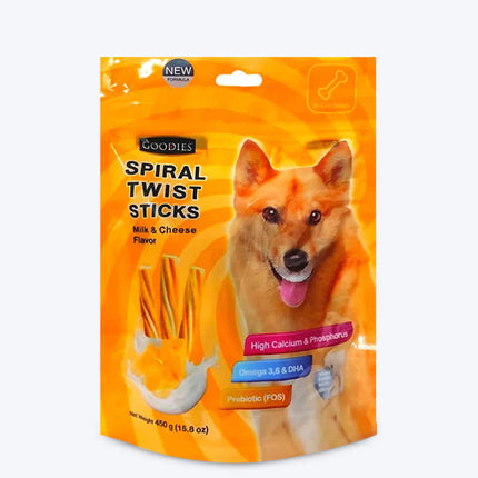 Goodies Spiral Twist Sticks Milk & Cheese Flavour- 450 g