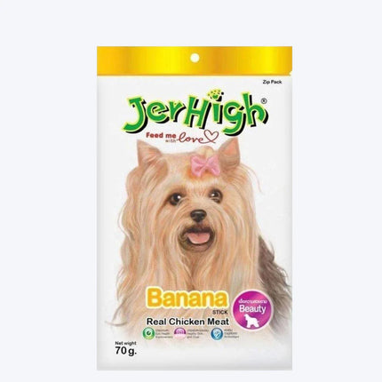 JerHigh Banana Dog Treats with Real Chicken Meat - 70 g