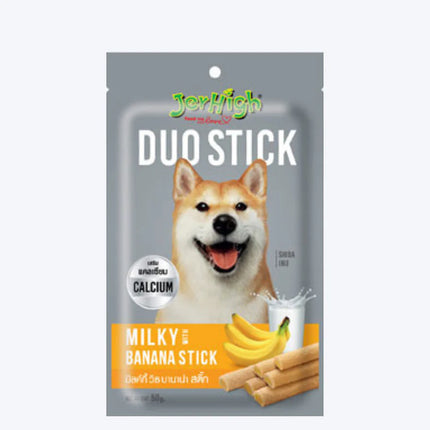 JerHigh Duo Stick Dog Treat - Milk with Banana - 50 g
