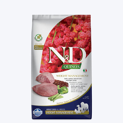 Farmina N&D Lamb, Quinoa, Broccoli and Asparagus Weight Management Grain Free Adult Dry Dog Food