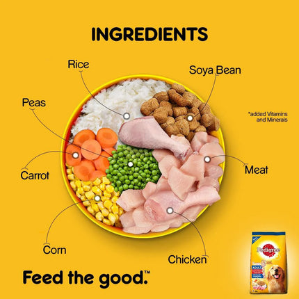 Pedigree Chicken & Vegetables Adult Dry Dog Food